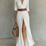 Vestido Maxi de Linho Branco