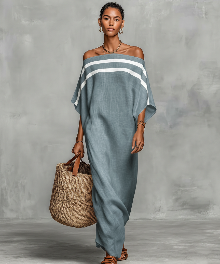 Francisca - Vestido Maxi de Linho Minimalista