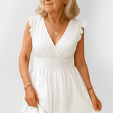 Graça | Vestido Midi Franzido Preto