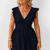 Graça | Vestido Midi Franzido Preto