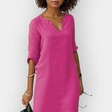 Luísa | Vestido Midi Vermelho de Verão