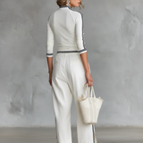 Bruna - Conjunto  Elegante com Calças Largas