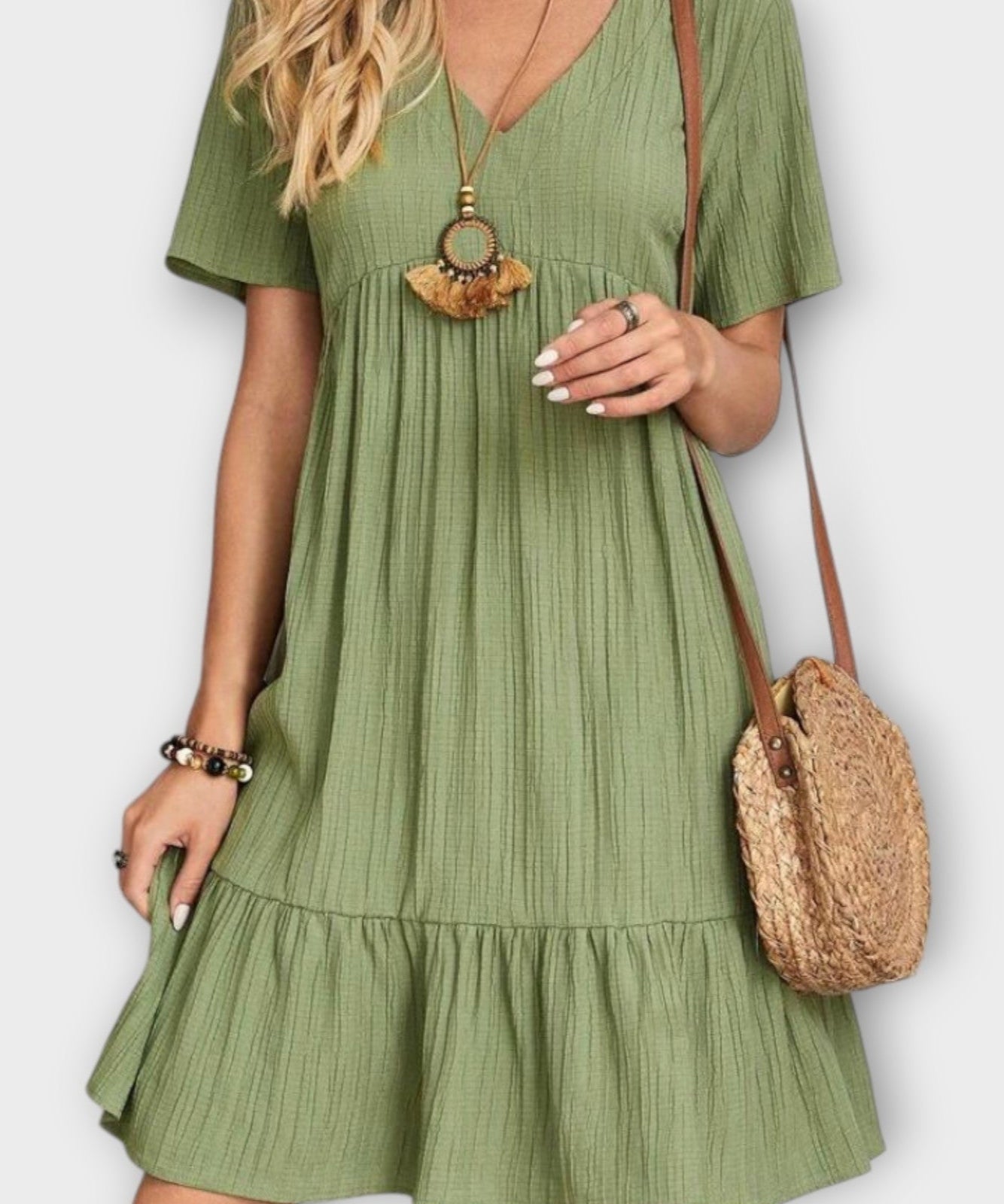 Mariana | Vestido Boho Lilás de Verão