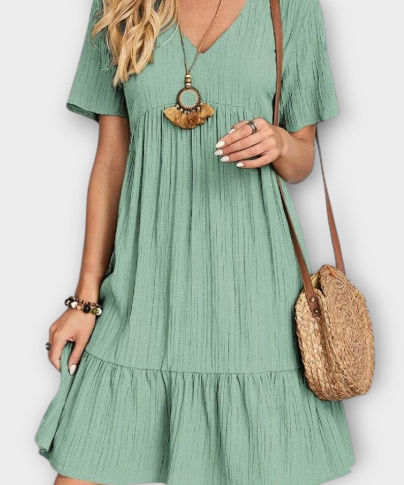 Mariana | Vestido Boho Lilás de Verão