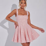 Vestido Mini com Laço de Lantejoulas Dazzling Victoria