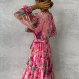 Hazel | Vestido cruzado com estampado floral