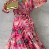 Hazel | Vestido cruzado com estampado floral