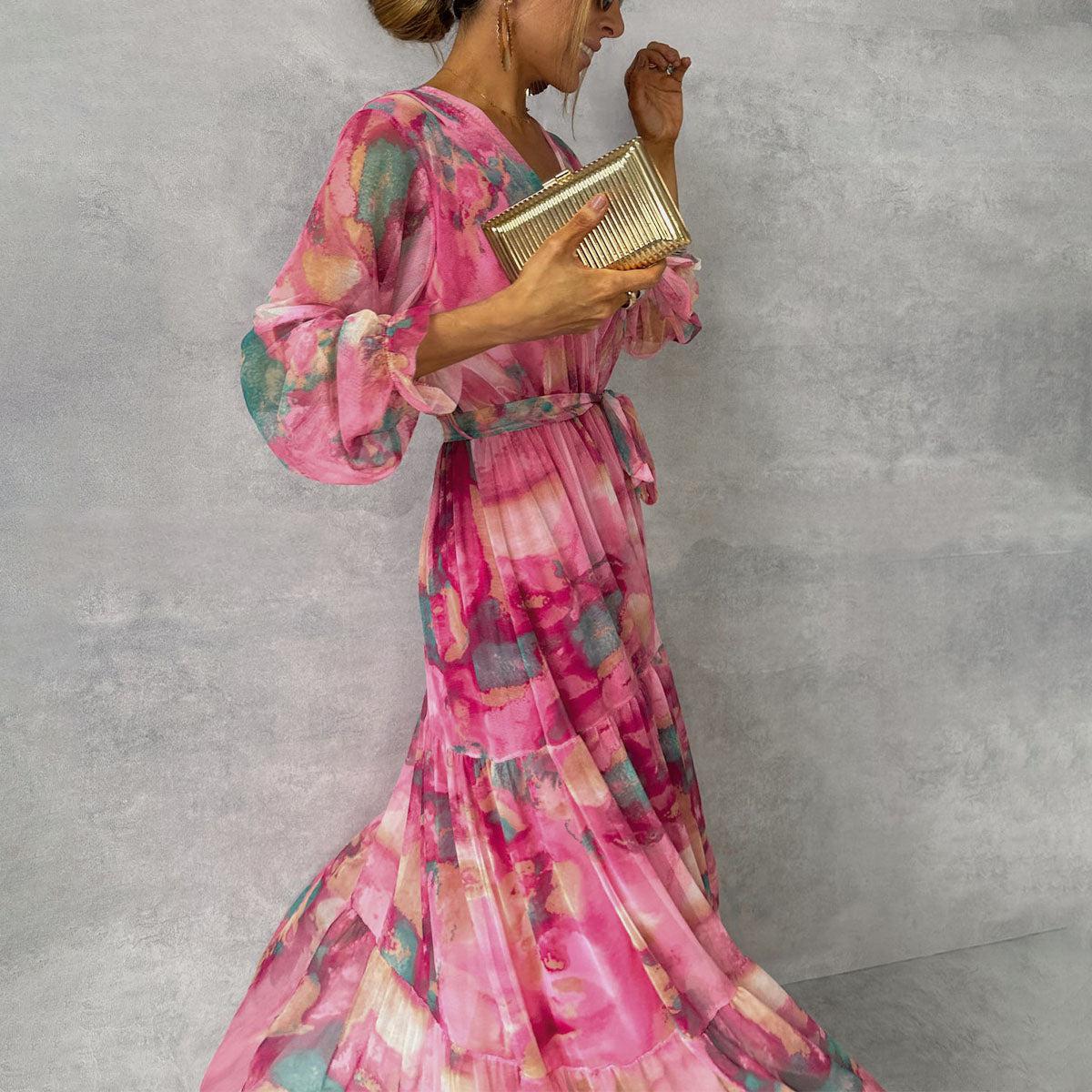 Hazel | Vestido cruzado com estampado floral