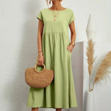 HEIKE | VESTIDO MIDI FLUIDO DE ELEGÂNCIA ATEMPORAL