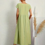 HEIKE | VESTIDO MIDI FLUIDO DE ELEGÂNCIA ATEMPORAL