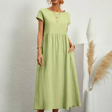 HEIKE | VESTIDO MIDI FLUIDO DE ELEGÂNCIA ATEMPORAL