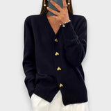 Armelle | Cardigan Elegante com Botões em Forma de Coração