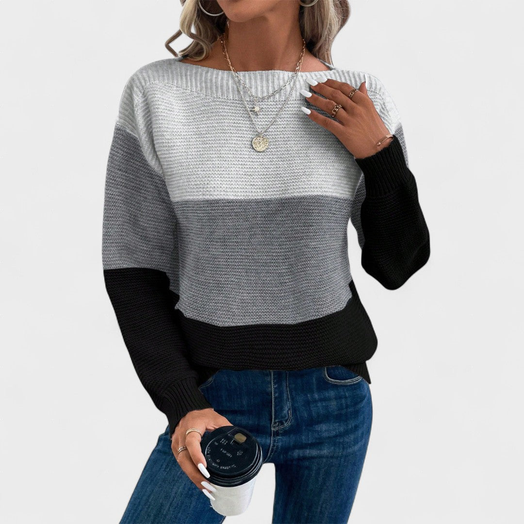 Camille | Pullover de Malha em Blocos de Cor