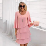 Margaux – Vestido midi elegante com volantes