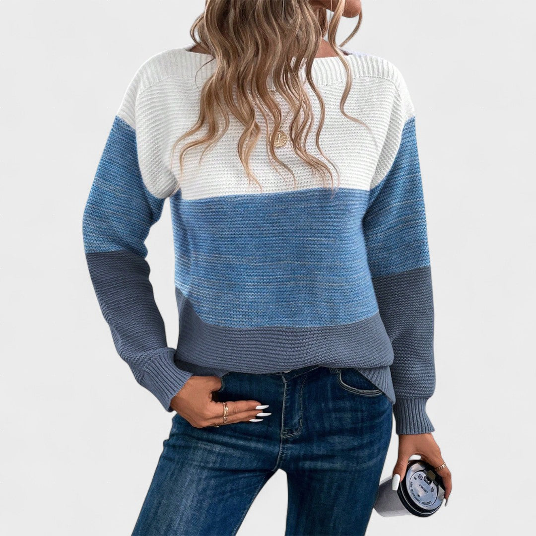 Camille | Pullover de Malha em Blocos de Cor