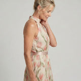 Lara - Vestido Midi Floral com Decote Halter
