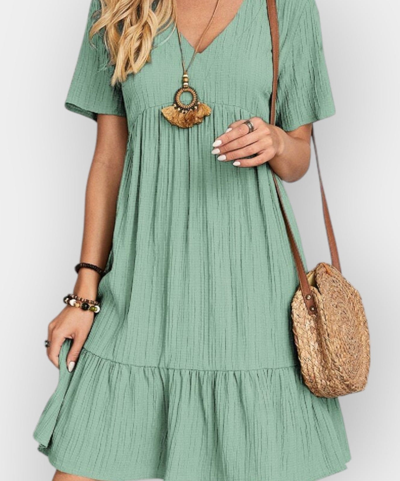 Raquel | Vestido Decote V Floral Verão