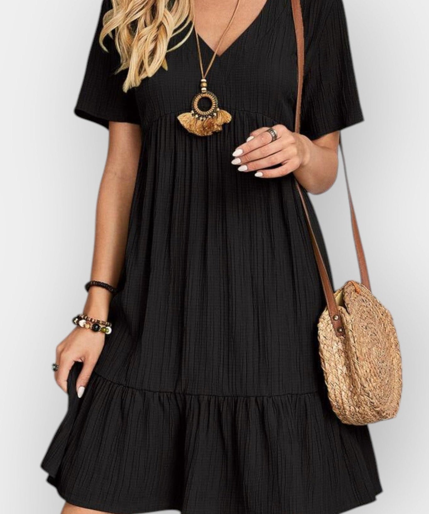 Raquel | Vestido Decote V Floral Verão