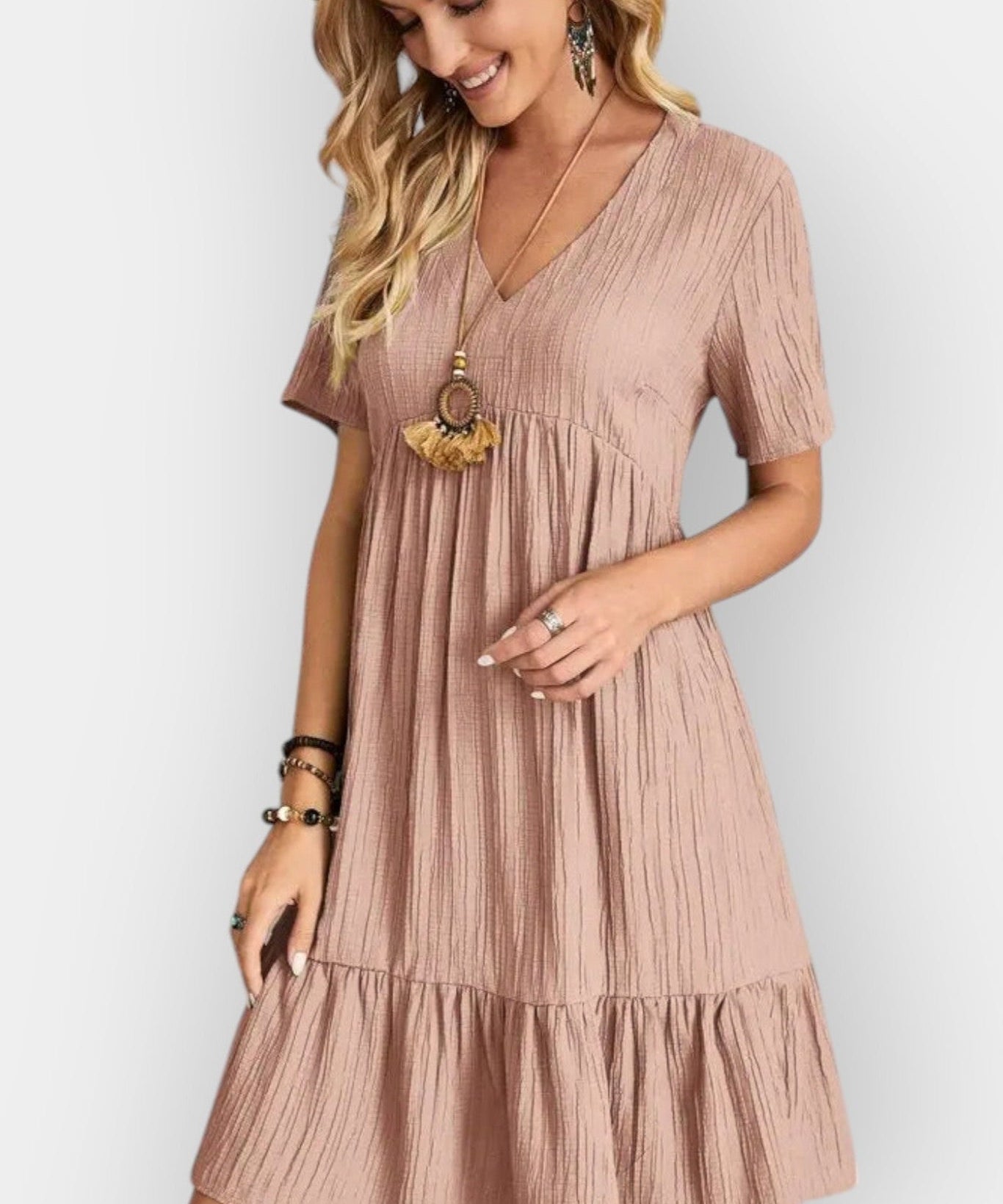 Raquel | Vestido Decote V Floral Verão