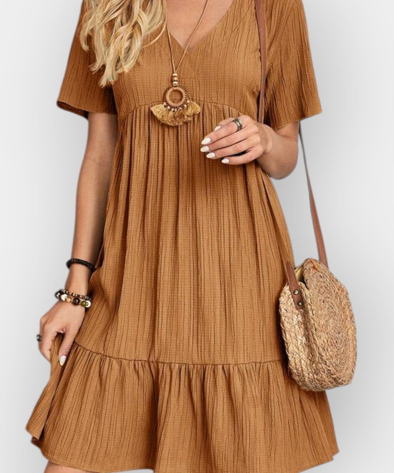 Raquel | Vestido Decote V Floral Verão