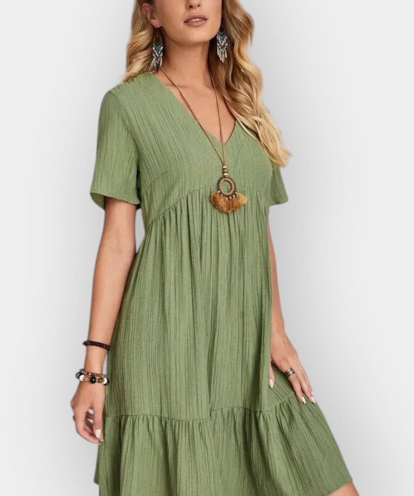 Raquel | Vestido Decote V Floral Verão