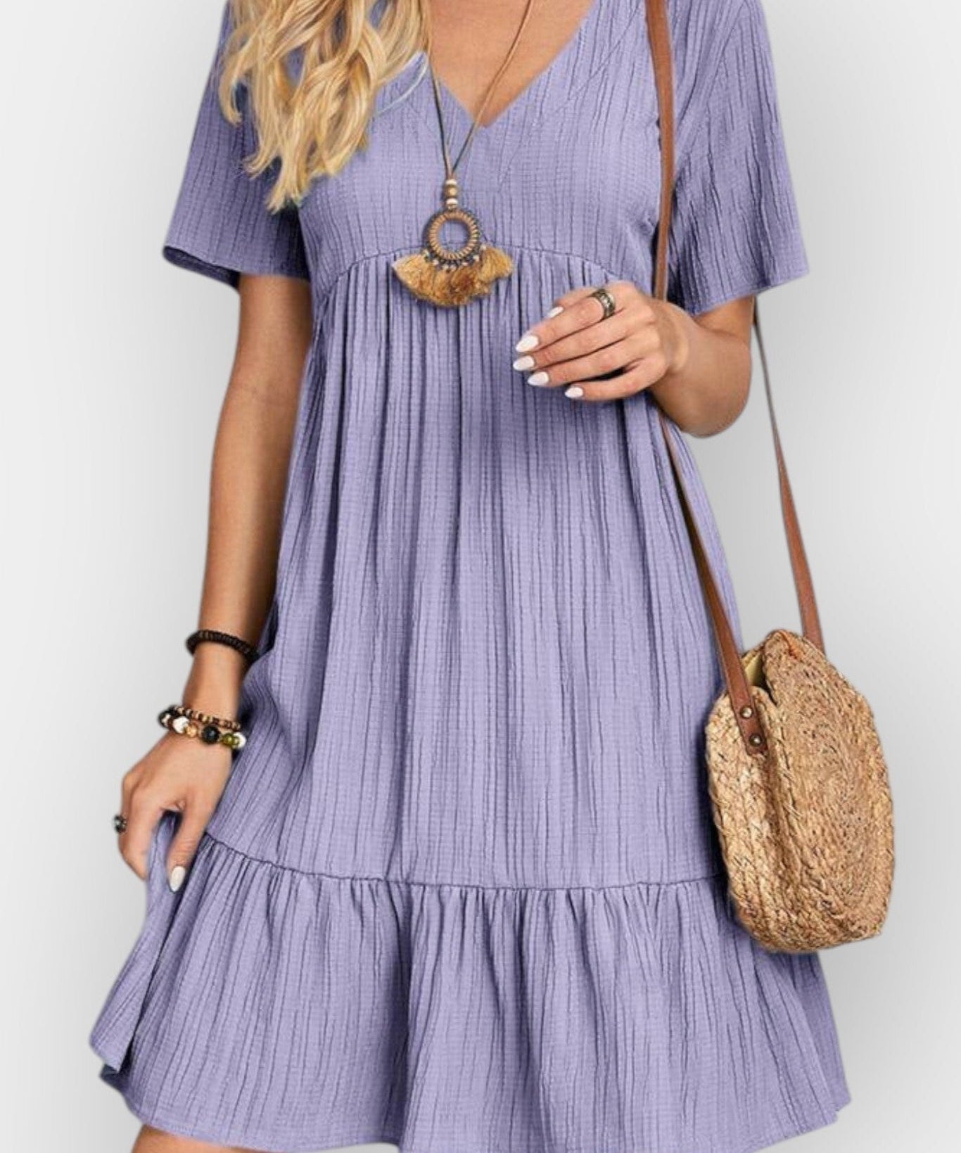 Raquel | Vestido Decote V Floral Verão