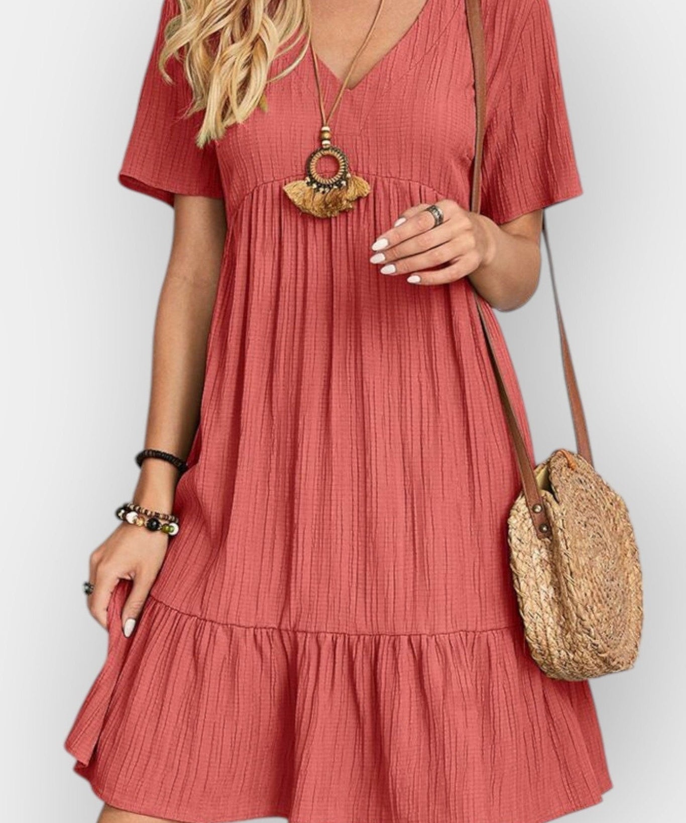 Raquel | Vestido Decote V Floral Verão