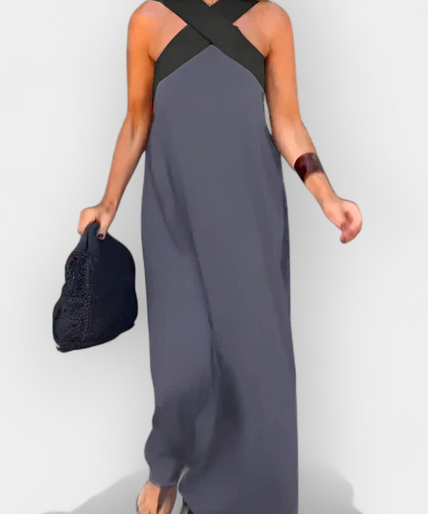 Regina | Vestido Leve Preto de Verão