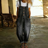 Mae™ | Salopette vintage em algodão suave com efeito denim