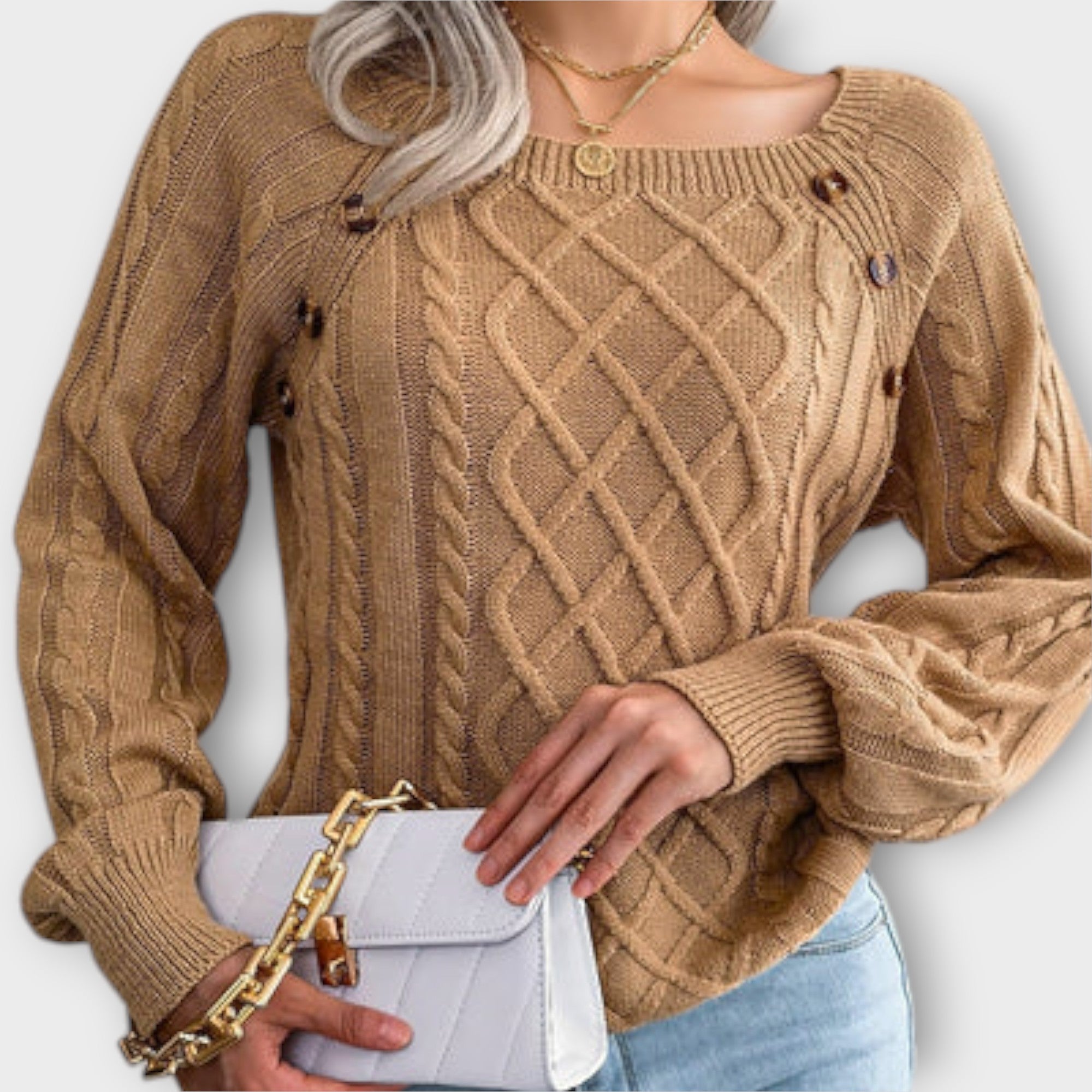 Malia - Pullover Tricotado com Botões