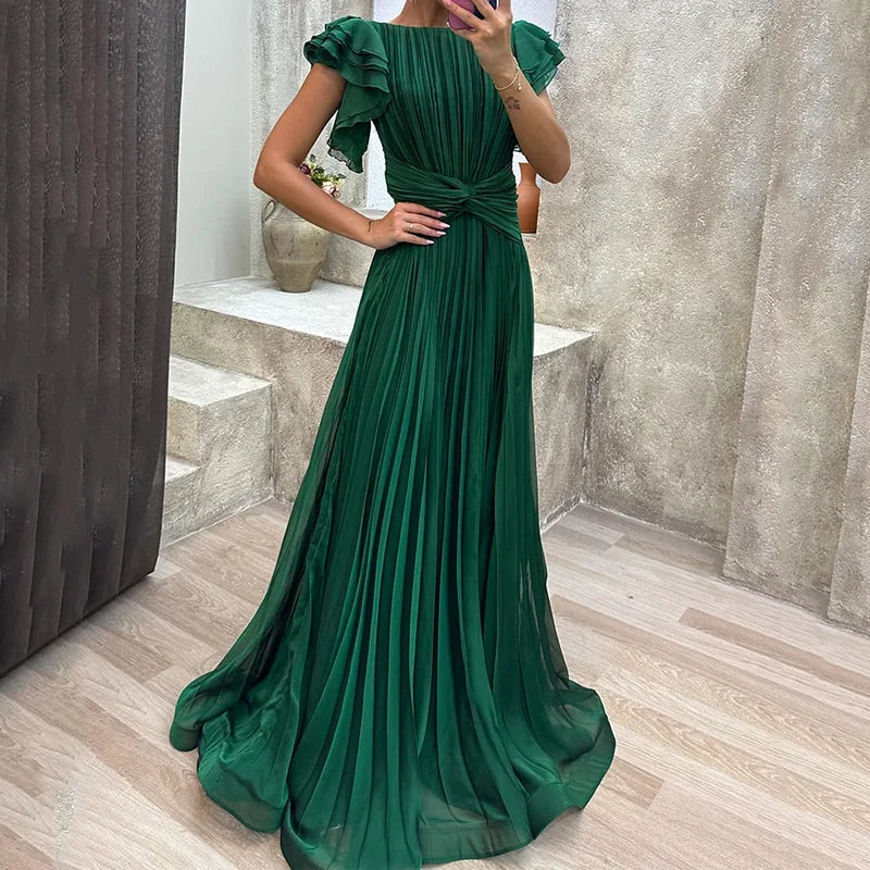 Maud™ | Vestido de Noite Plissado