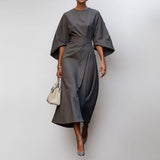 KATARZYNA | VESTIDO MAXI COM MANGAS DE KIMONO