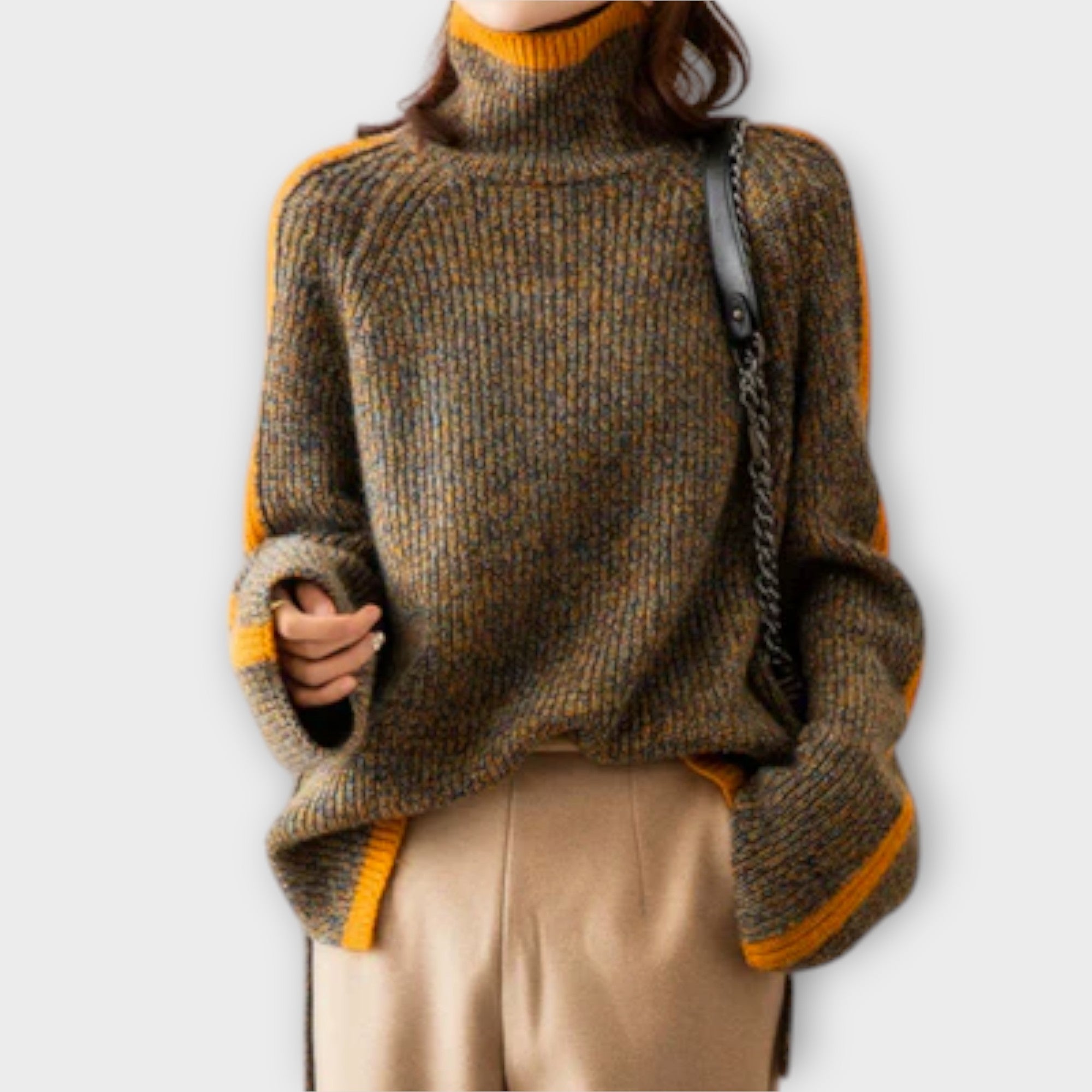 Breseis - Pullover Vintage com Gola Alta