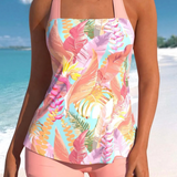 Bianca | Conjunto Tankini Flor Costeira