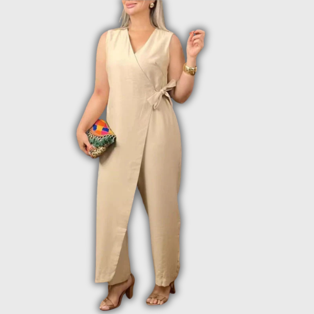 Inès - Macacão Elegante com Decote em V