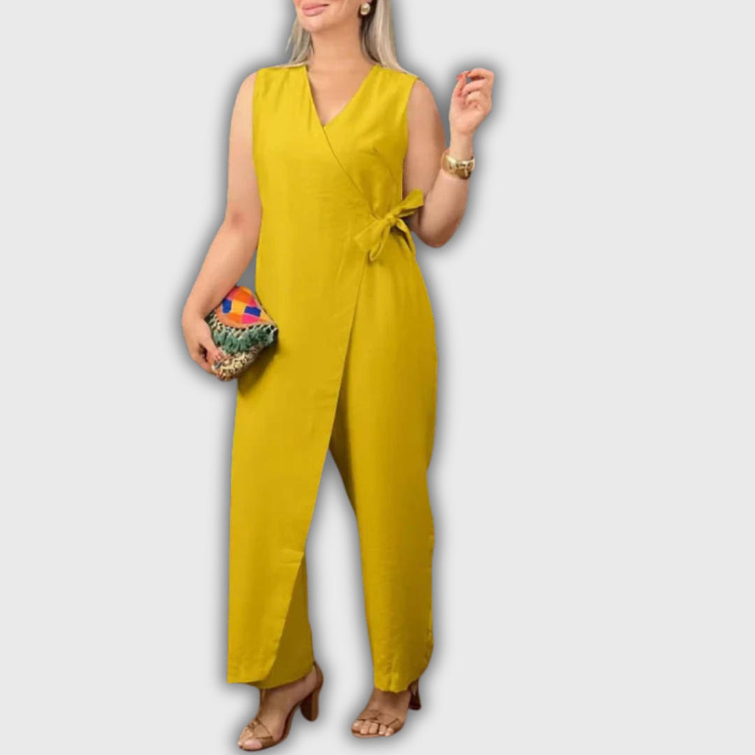 Inès - Macacão Elegante com Decote em V