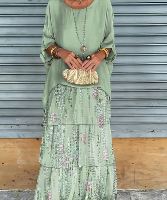 Lara – Vestido longo fluido elegante