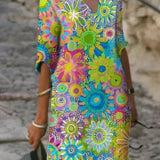 Rita | Vestido Midi Floral Vibrante