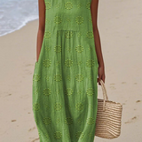 Rosa - Vestido Midi Bordado Floral