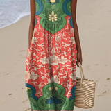 Vera - Vestido Midi Boémio Estampado
