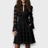 Paulina – Vestido Midi Transparente com Franja
