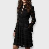 Paulina – Vestido Midi Transparente com Franja