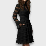 Paulina – Vestido Midi Transparente com Franja