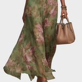 Livia - Elegante Maxi Vestido Halter com Flores