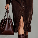 Vera - Vestido Midi de Corda Larga