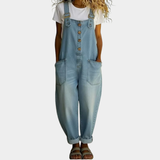 Mae™ | Salopette vintage em algodão suave com efeito denim