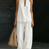 Sandra - Conjunto Col Halter Jeans