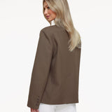 Blazer de Botão Alto Verde Exército