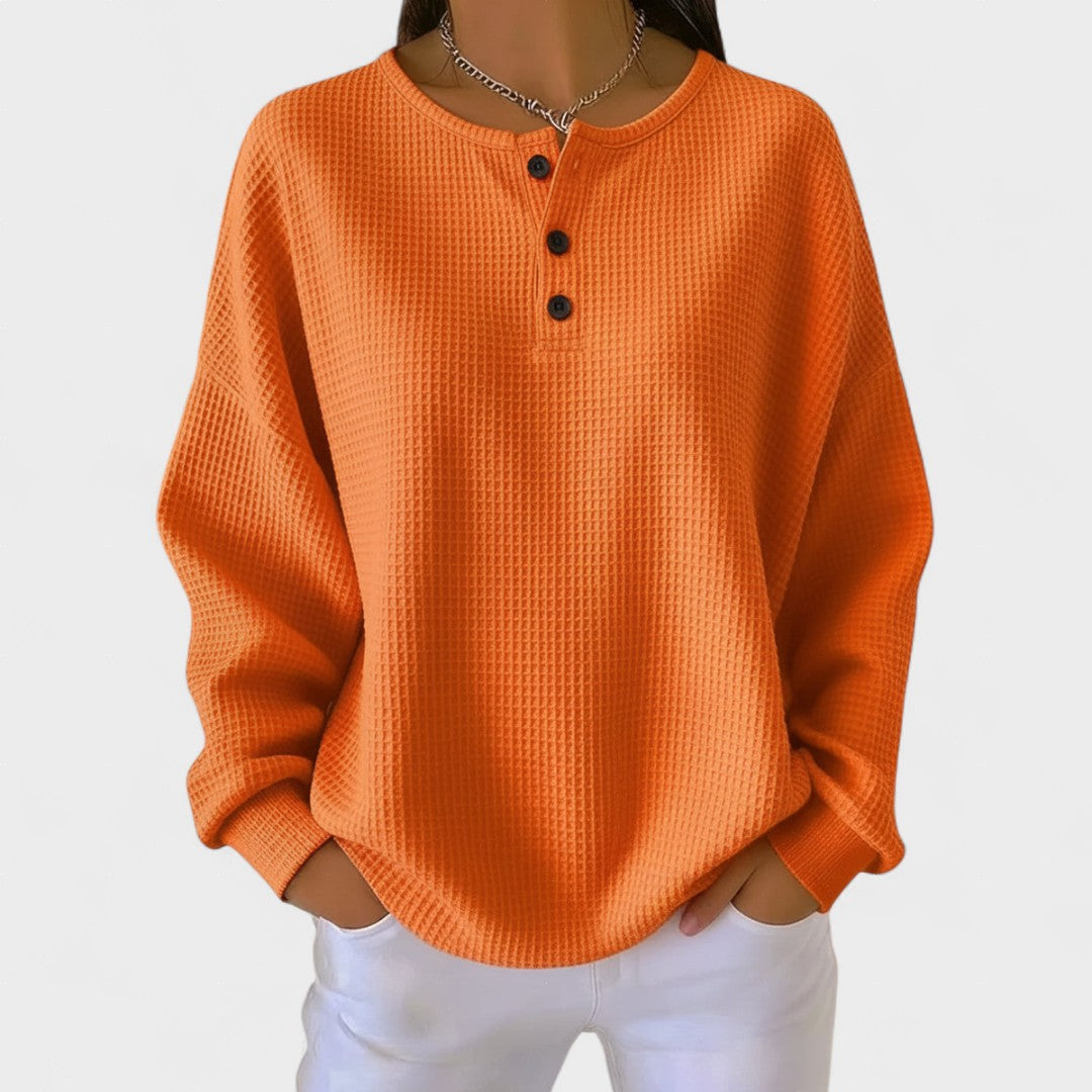 Piper | Pullover de Malha Waffle Confortável