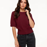 Burgundy Losse SS - Pullover